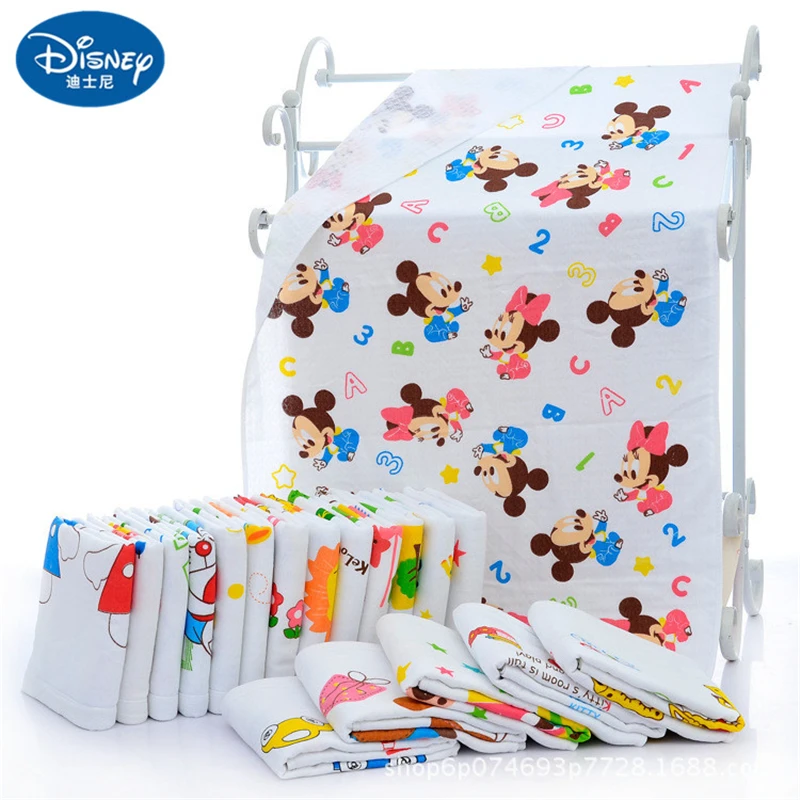 100% Cotton Children Baby Face Towel Bath Towel Mickey Minnie Mouse Baby boy girl Thin Double layer Chiffon soft towel gift