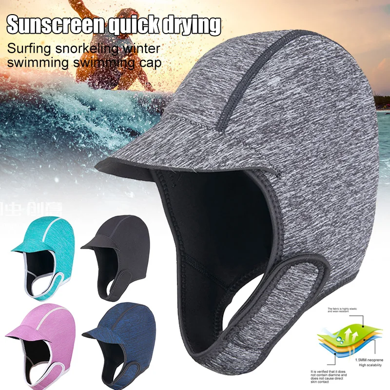 

Adjustable Beanie Scuba Dive Surf Surfing Kayak Rafting Canoe Snorkel Swimming Cap Hat for Water Aerobic Classes Gym School