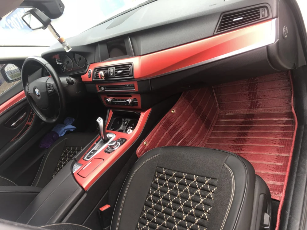 BMW 5シリーズF10F11 2011-2017用中央制御パネル,カーボンファイバー