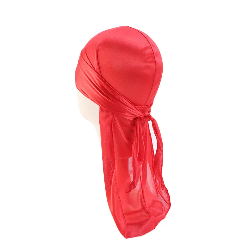 Durag de seda para crianças meninos chapéu de pirata de cauda longa hip-hop bandanas doo turbante ondas das crianças boné headwear acessórios de