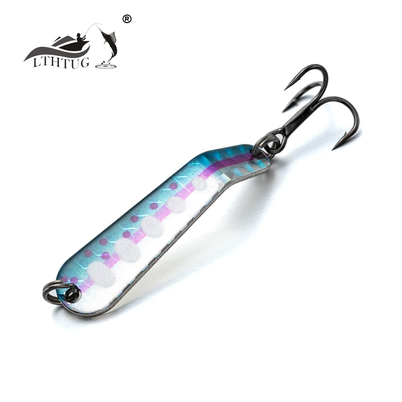 LTHTUG Pesca Japan Design Copper Back Forth 5g Colorful Spoon Fishing Lure Metal Hard Baits For Trout Perch Chub Pike Bass