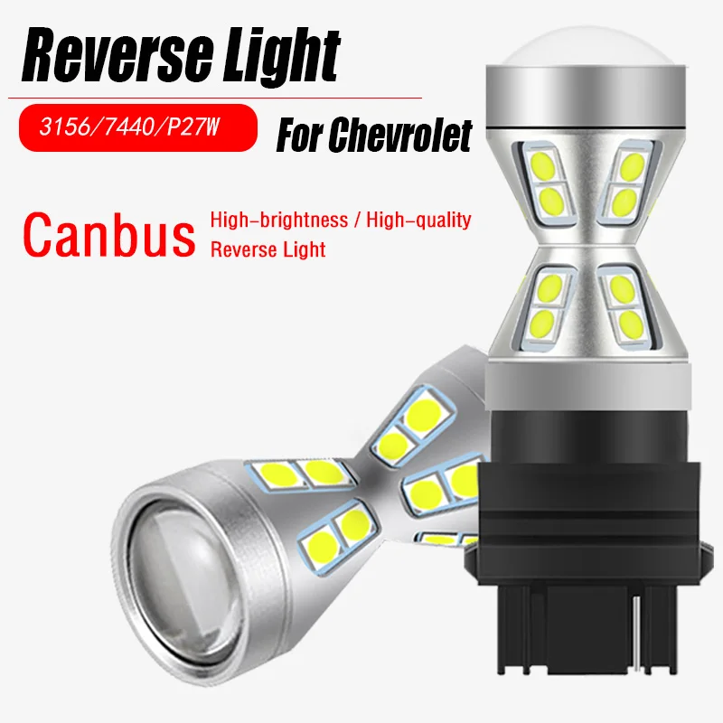 2x LED Reverse Light Lamp T25 3156 For Chevrolet Blazer Camaro Cavalier Corvette Malibu Tahoe Colorado Volt Orlando Trailblazer