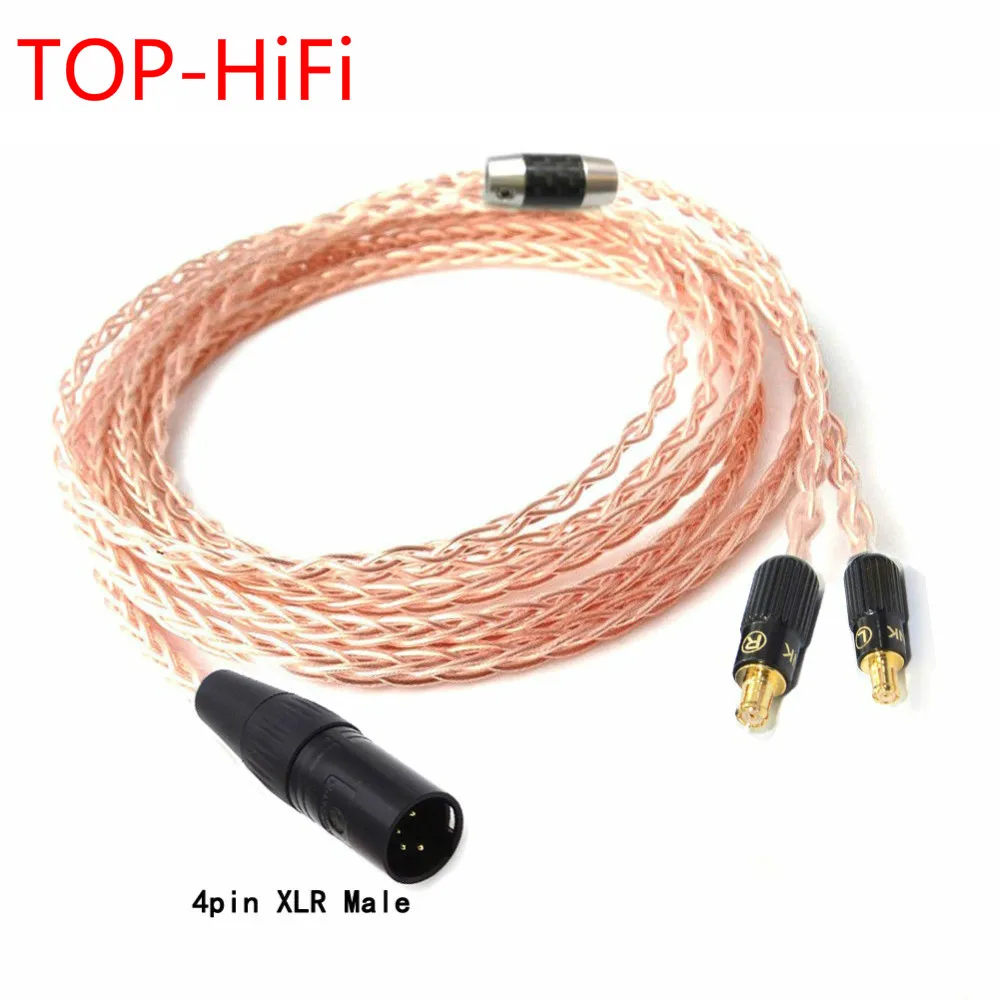 

TOP-HiFi Handmade 2.5/3.5/4.4mm/4pin Xlr 8 Croes Single Crystal Copper Headphone Upgrade Cable For Cks1100 E40 E50 E70