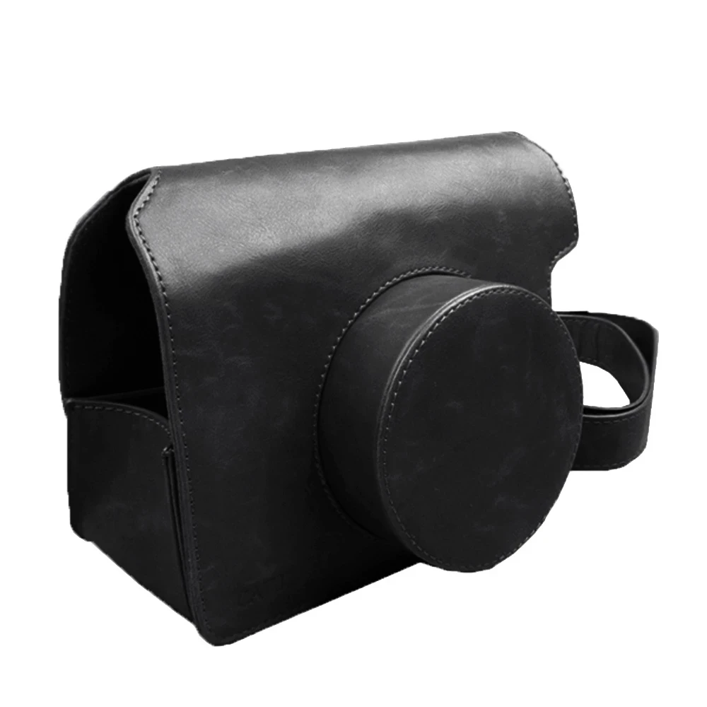 For Fujifilm Instax Wide 300 Instant Print Camera PU Crystal Clear Camera Soft Shoulder Bag Protective Case Cover Sheath Pouch