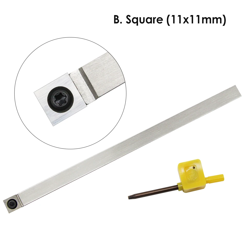Woodturning Tool Diamond Round Square Carbide Insert Cutter Stainless Steel Bar Wood Lathe Turning Tools Accessories
