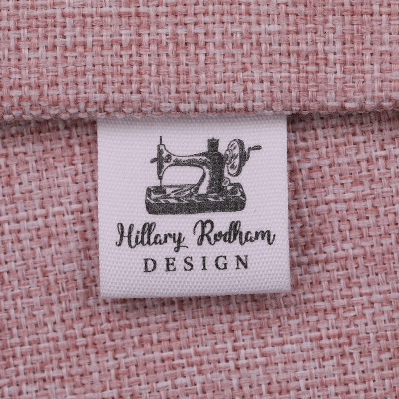 25mmx70mm Custom Clothing Labels - Personalized Brand Organic Cotton Ribbon Labels Logo or Text Sewing DIY Labels 200pcs