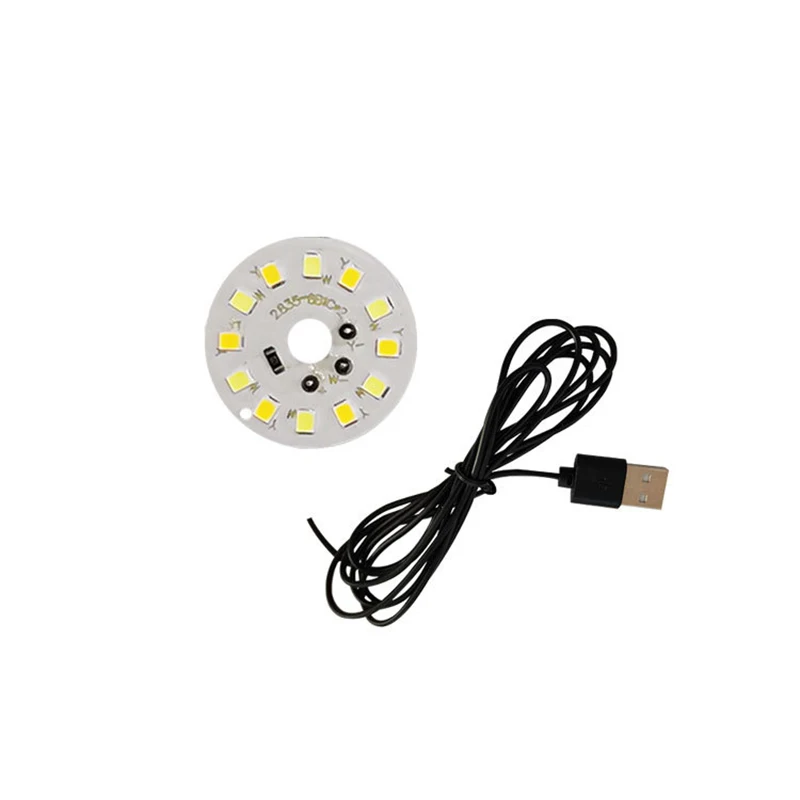 DALCAN 1pcs low-voltage USB Connection DC5V LED Desk Light Source 2835 Lamp Beads two-color drive-free With Diameter 32mm