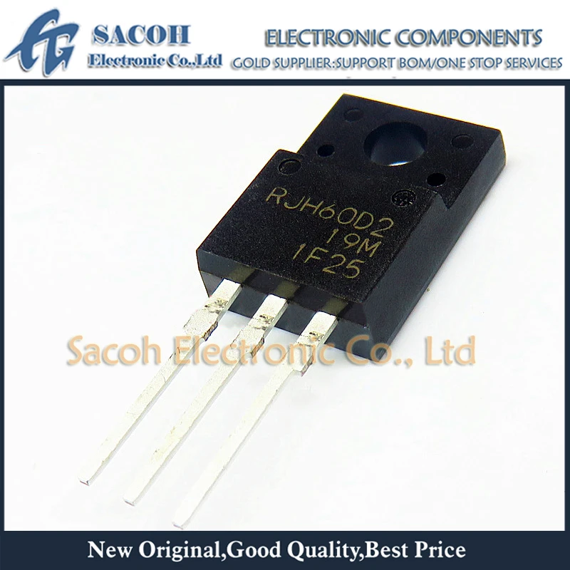 

10Pcs RJH60D2DPP or RJH60D2 or RJH60D1 TO-220F 20A 600V Power IGBT Transistor