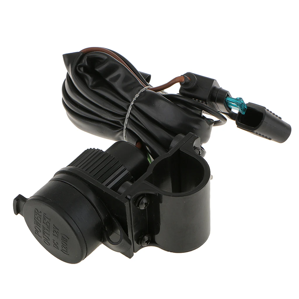 12V Car Motorcycle Cigarette Lighter Power Socket Plug Outlet with Bracket