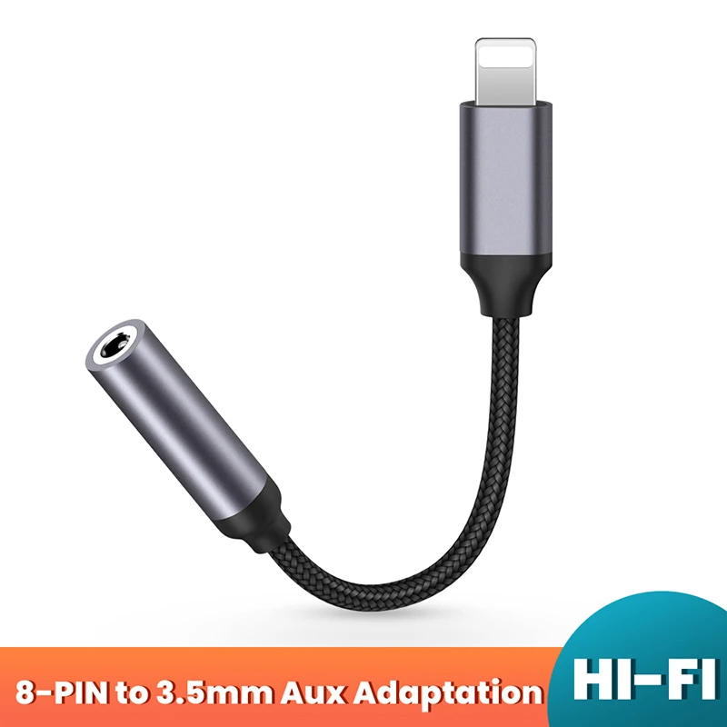 3.5mm Jack AUX Cable Lighting Interface To AUX Headphone Adapter Audio Kable Connector Splitter For iPhone 14/13/12/11