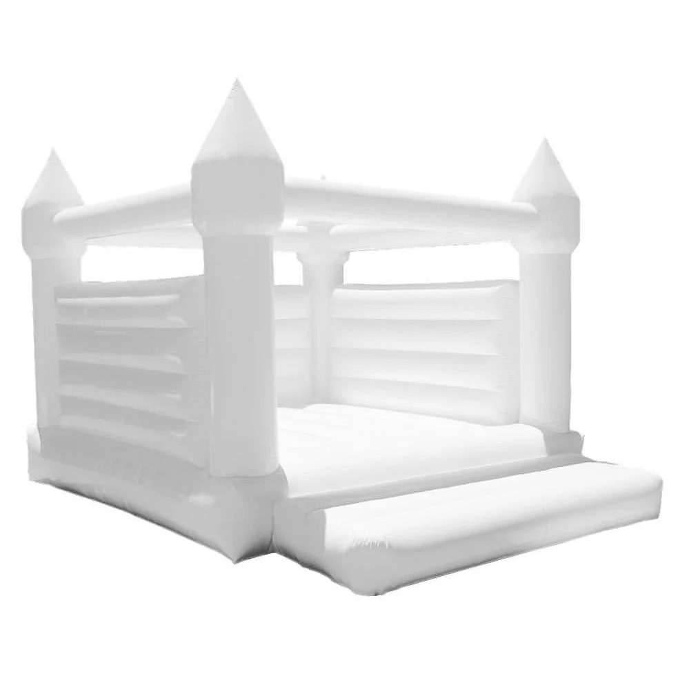 

White Inflatable Bouncer Castle Wedding Bounce House For Birthday Party Or Kids Event