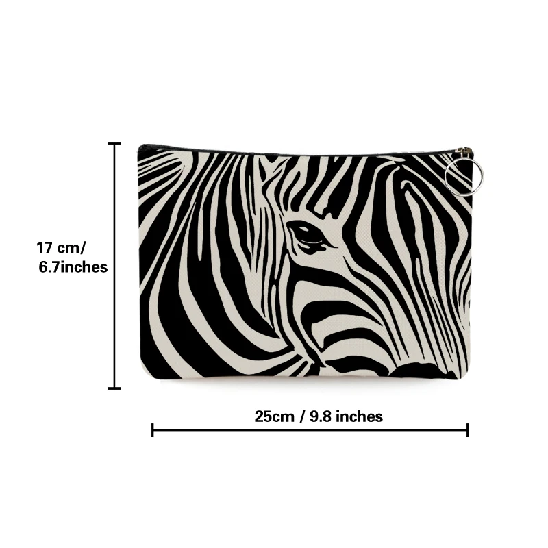 Roomy Cosmetic Bag Fashion Casual Leopard Zebra Snakeskin Print  Women Makeup Bags Cosmetics Bag Case Travel Toiletry Pouch