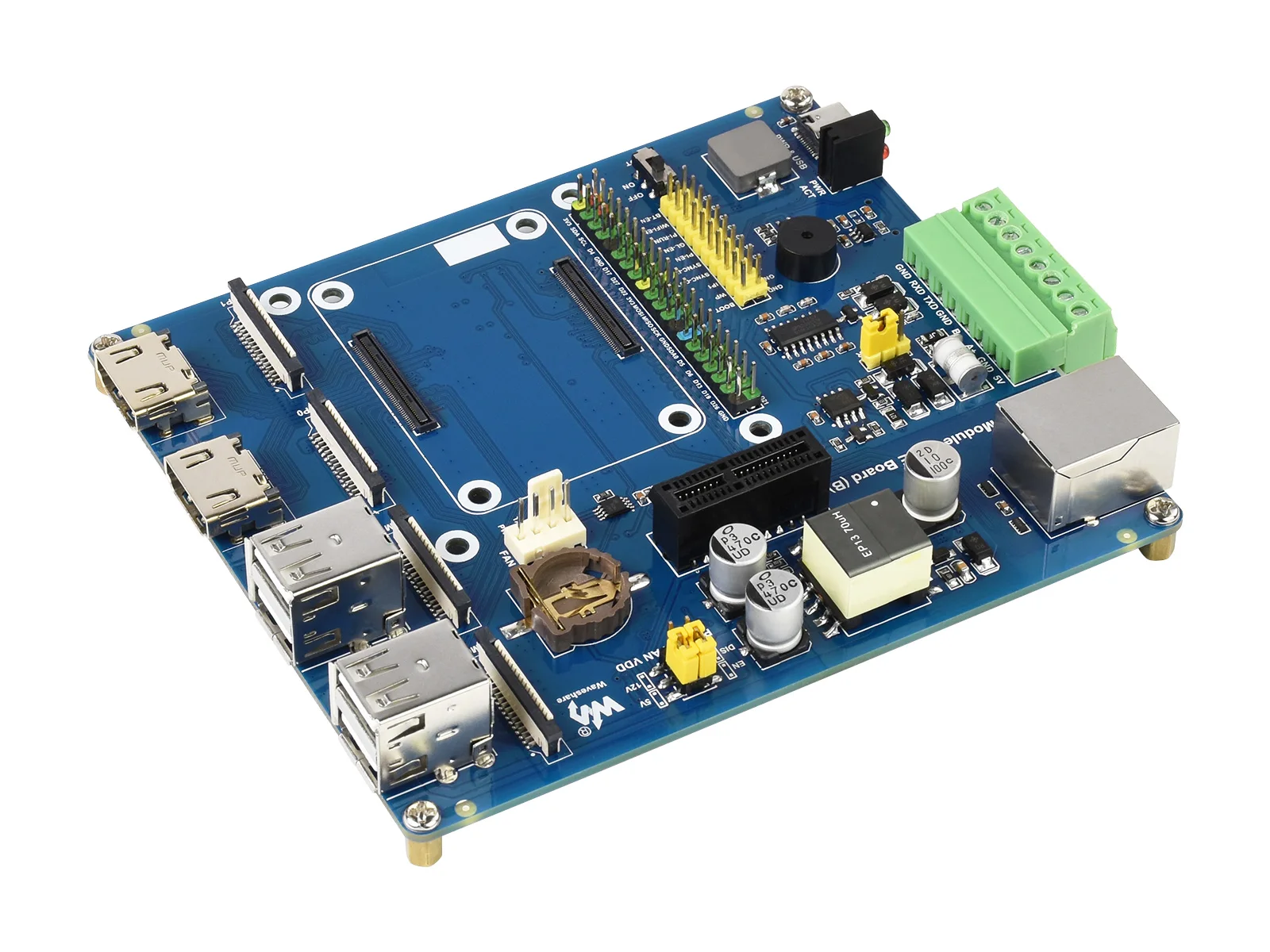 Raspberry Pi Compute Module 4 IO Board con función PoE (tipo B), para todas las variantes de CM4