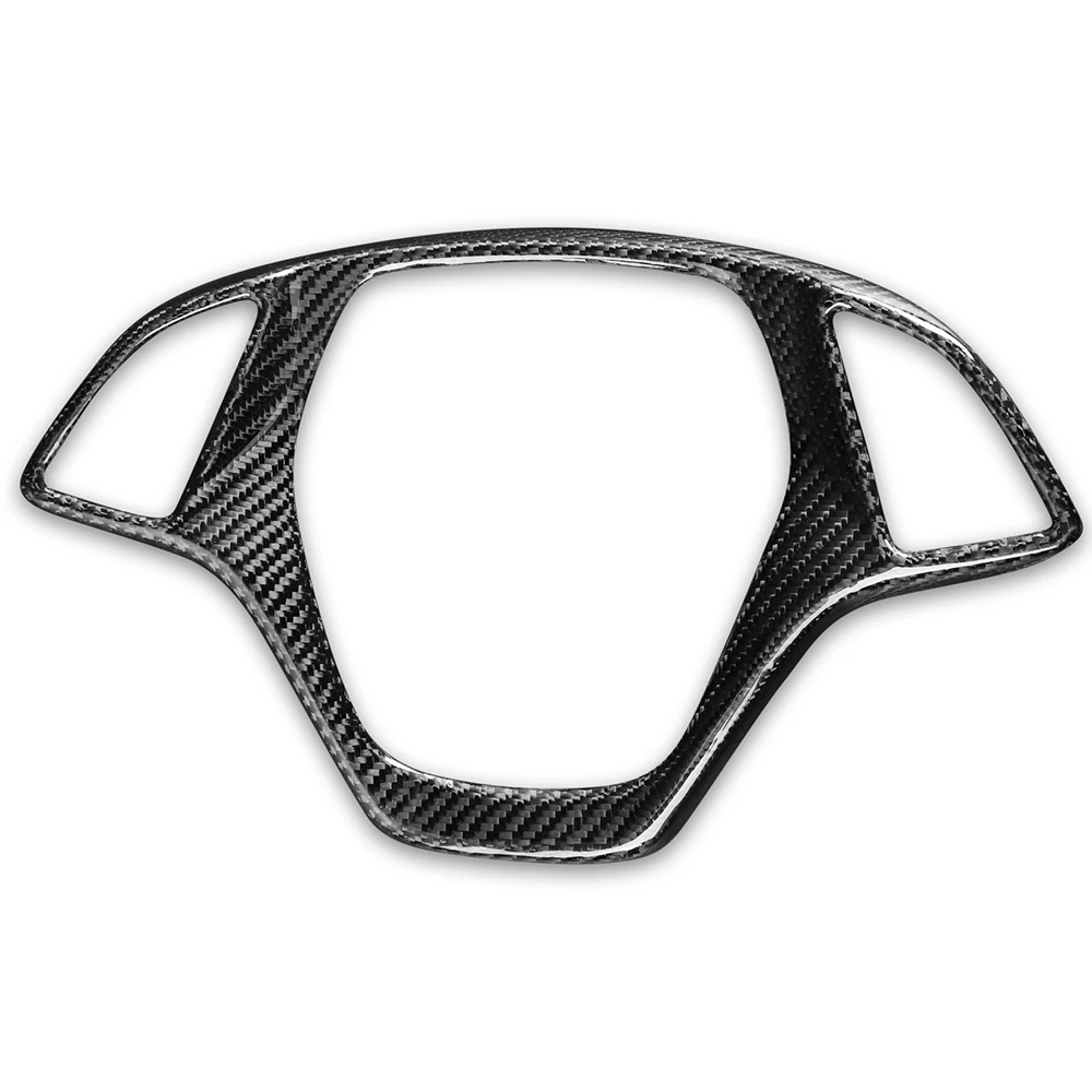 LHD RHD Car Styling Real Carbon Fiber Central Steering Wheel Trim Cover Decorative Sticker For Chevrolet Corvette C7 2014-2019