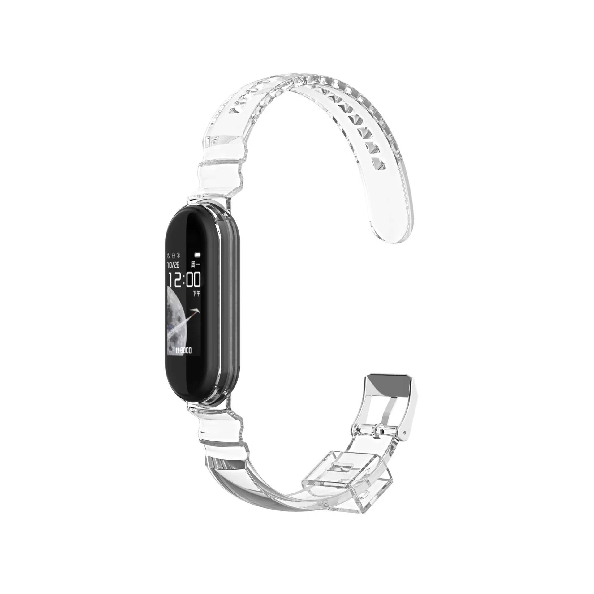 For Miband 3/4/5 Fashion Transparent Glacier Strap Smart Watch Bracelet Replacement Wrist Band For Xiaomi miband 5/4/3