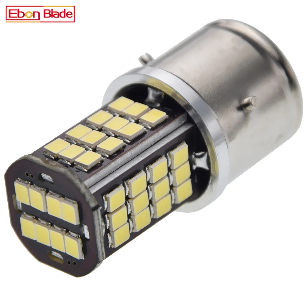 1 pièces BA21S LED ampoule moto phare lampe 6V 12V 24V DC 56 SMD blanc 6000K pour moto Scooter Vintage classique voiture lumière