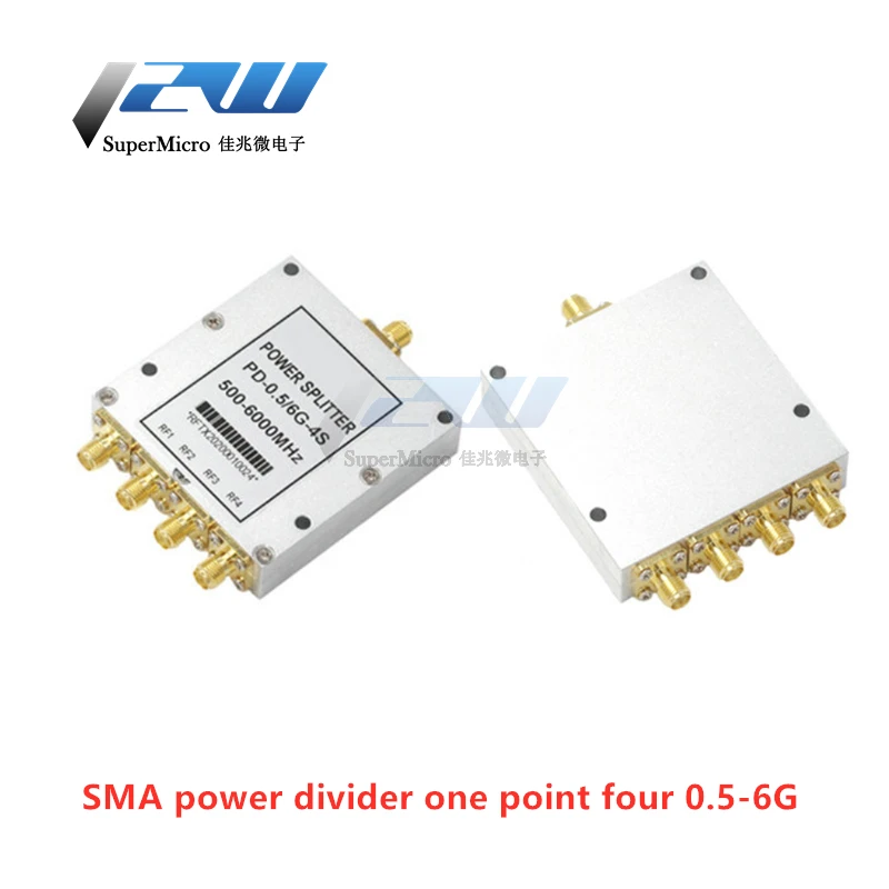 SMA Microstrip Power Splitter 1 to 4 RF Microstrip Power Splitter 0.5-8G SMA RF Combiner WIFI 2-6G Power Splitter 500-6000MHz