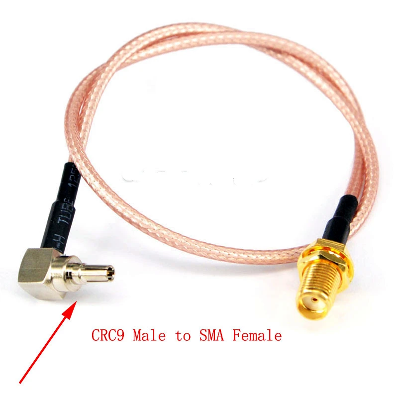 50pcs RF adapter  RF connector SMA Female to TS9/CRC9  Rightangle RG316 Pigtail 30cmCable for antenna   booster