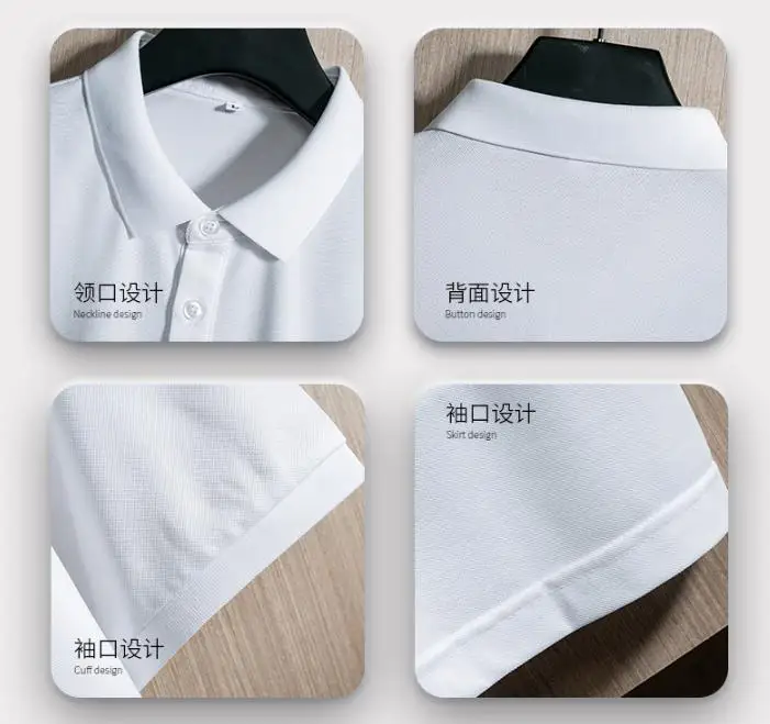 Youpin 2023 sommer neue herren kurzarm POLO shirt revers eis silk kühlen business alle-spiel T-shirt