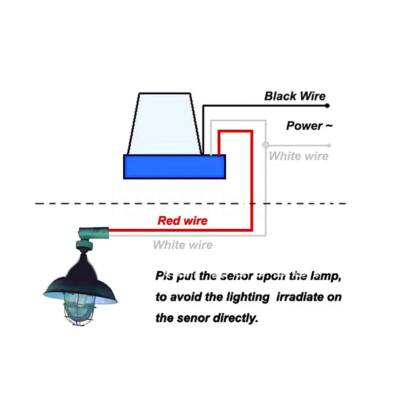 Automatic On Off Photocell Street Lamp Light Switch Controller 12 24V AC220V 50-60Hz 10A Photo Control Photoswitch Sensor Switch