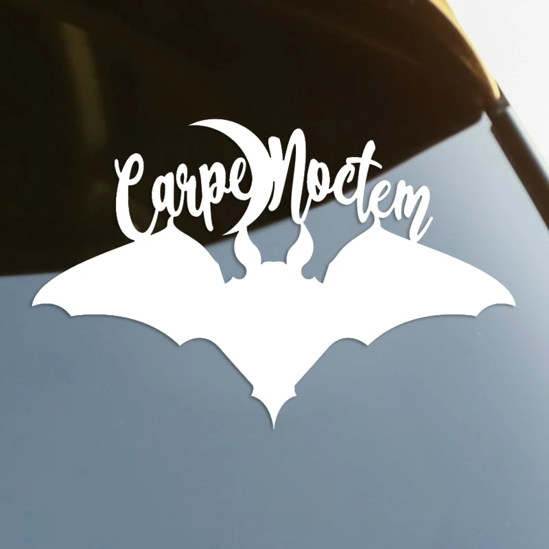 

Carpe Noctem Die-Cut Vinyl Decal Car Sticker Waterproof Auto Decors on Car Body Bumper Rear Window #S60208