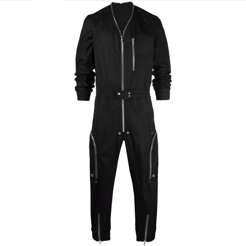 In the spring and autumn  New  casual one-piece trend men\'s pants S-6XL! Oversized, loose, versatile, long-sleeve cargo jumpsuit