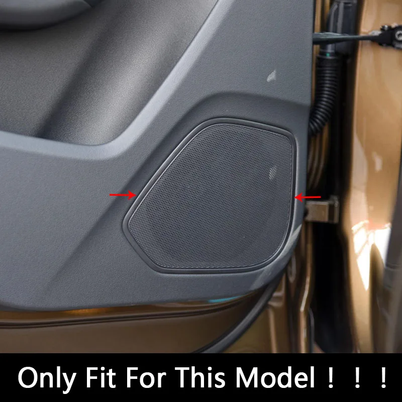 Stainless Steel Car Door Audio Speaker Frame Decoration Cover Trim For Audi Q3 2012-2016 Styling Interior Accessories