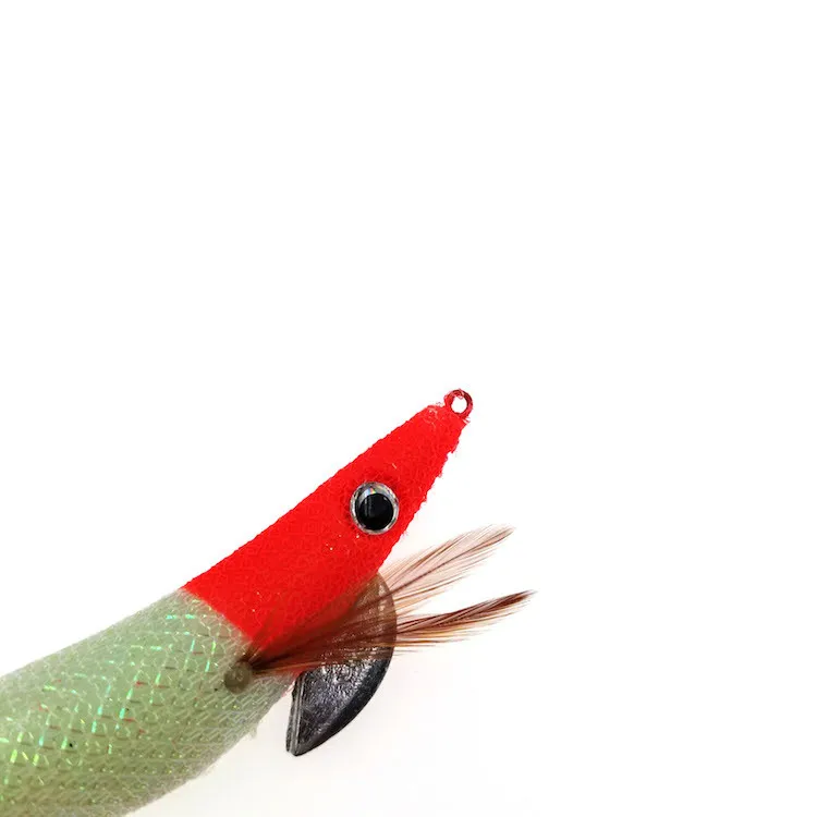 1Pcs Fishing Lure Lead Sinker 2.5# 3.0# 3.5# Squid Hook Jigs Octopus Cuttlefish Shrimp Baits 3D Eyes Luminous Lures