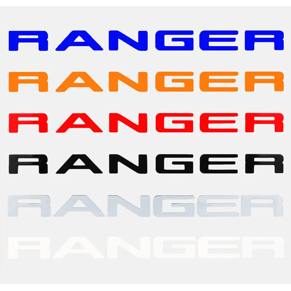 

Grille Top Logo Letter Grill 3D Emblem Original Size ABS Sticker With Glue Chromium Styling For Ford Ranger 2015-2020