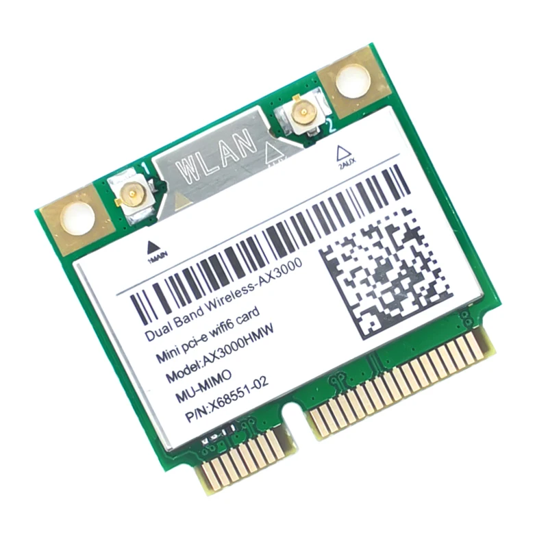 Cartão Wi-Fi Mini PCI-E Sem Fio, Bluetooth 5.0, 802.11ax, AC, Adaptador, 2974Mbps, AX3000, AX200, 2.4GHz, 5Ghz, PK 8265AC, 7265AC