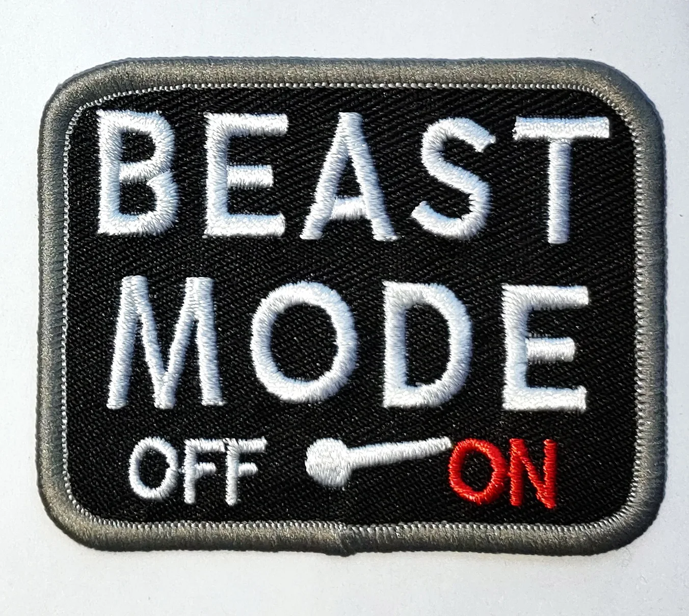 100x BEAST MODE ON USA  MORALE TACTICAL COMBAT BADGE SWAT IRON ON PATCH 3.5-2.8 (≈ 6.9 *5.46  cm)