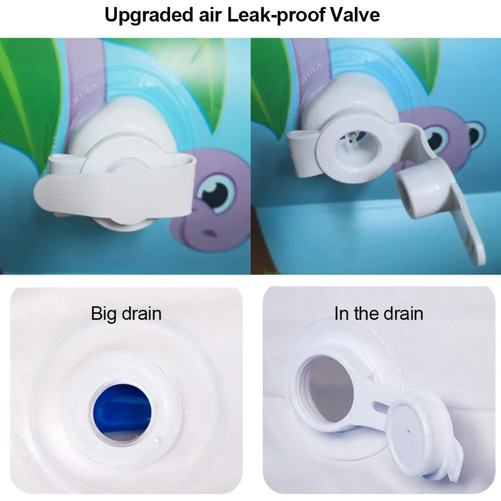 Piscina inflável retangular infantil, banheira de banho em PVC, grossa, desportiva interior, exterior, verão, mais recente, 110 cm, 128 cm, 155cm,
