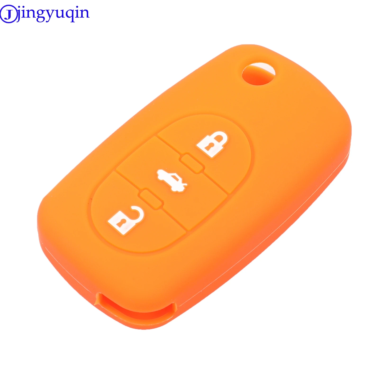 jingyuqin Silicone 3 Buttons Flip Folding Remote Car Key Fob Case Cover For Audi A2 A3 A4 A6 A8