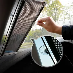 Universal Car Windshield Curtain Retractable Set Folding Car Sunshade Cover Reflective Film Curtains Anti-UV Car Sun Shade
