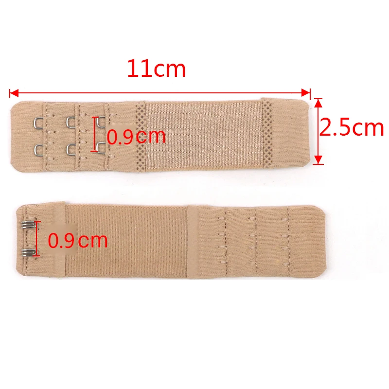 3Pcs Nylon Bra Extender Extension Underwear Accessories Women Adjustable 1/2 Hooks Clasp Straps Bra Strap Extender Sewing Tool