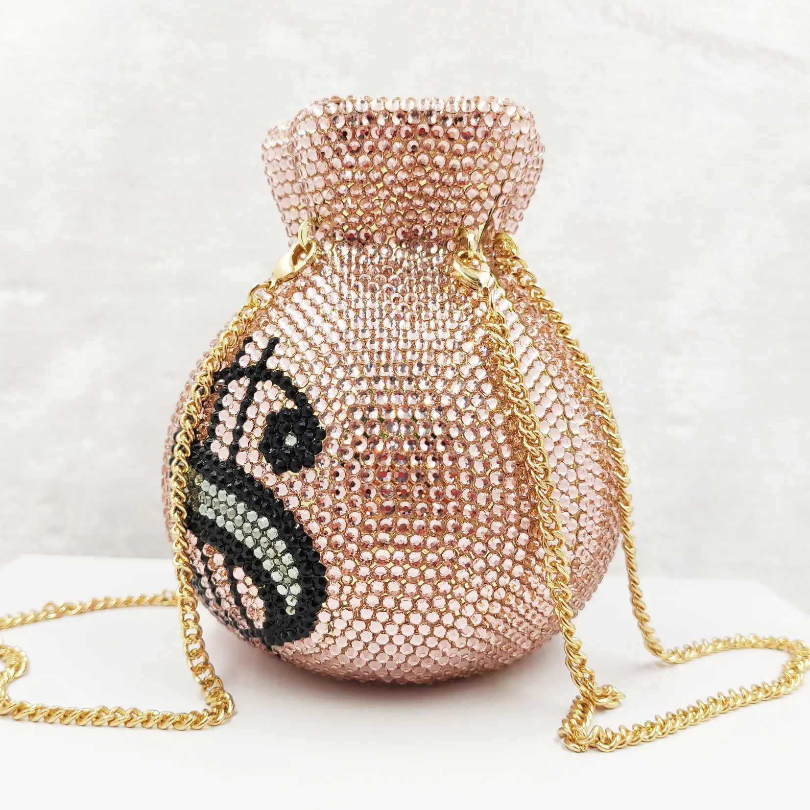 Fashion Champange Dollar Designer Handbags Women Party Purse Money Bags Ladies Wedding Evening Bag for Diamond Day Clutches S11