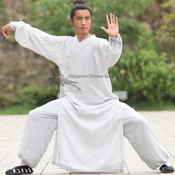 25 Colors Cotton Linen Shaolin Wudang Taoist Robe Tai chi Suit Martial arts Kung fu Meditation Uniforms