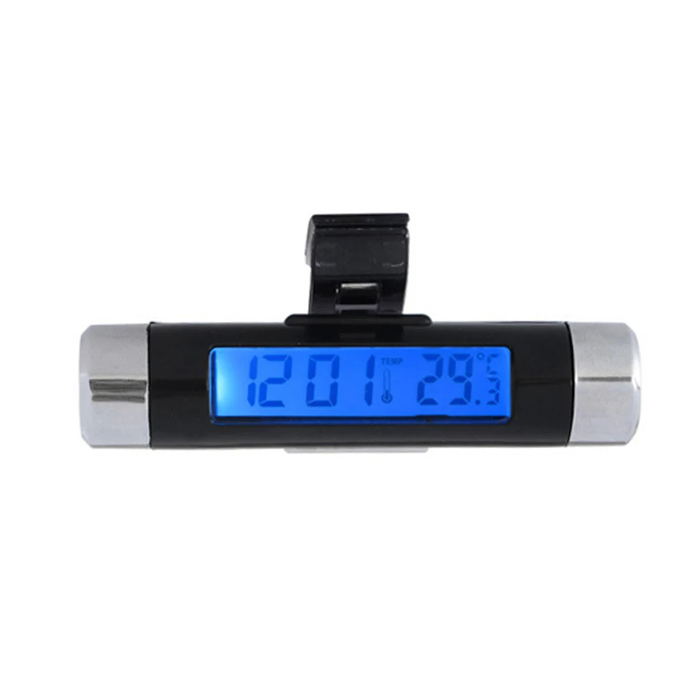 Car Air Outlet Clip Type LCD Electronic Watch Temperature Combination Car Interior Electronic Clock Watch Car Accessories