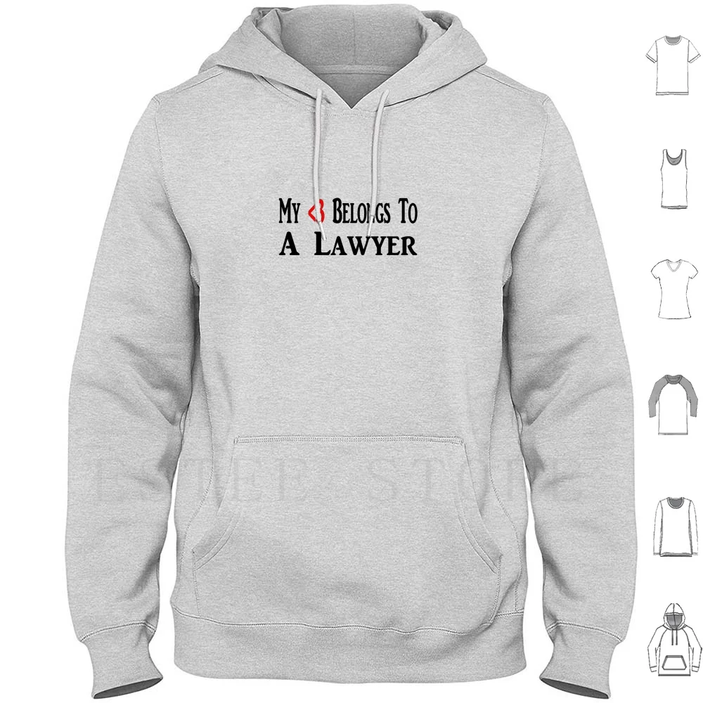 Lawyer Hoodie Long Sleeve Job Occupation Career Lawyer Law Law Degree Court Justice Defendant Prosecutor Bar Exam Litigator