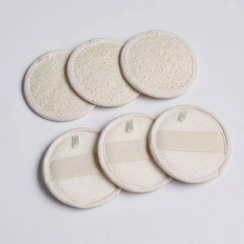 

Wholesale 100pcs Natural Loofah Luffa Facial Complexion Skin Disc Disk Pads Male Female Face Cleaning Brush Baby Care Exfoliator