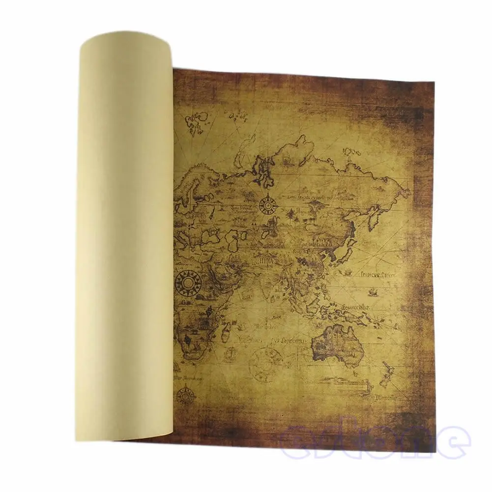 71x51cm Large Vintage Retro Paper Poster Map Gifts