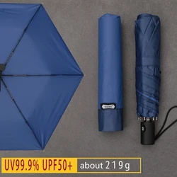 PARACHASE-Portable Parasol Umbrella for Men and Women, Fully Automatic, Color Glue, Opaque, Cool, Super Light, 216g