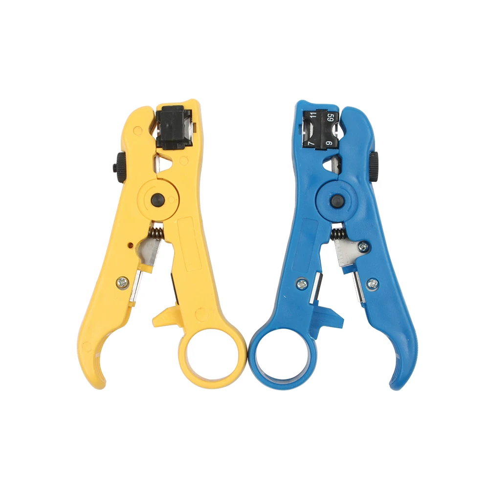 Pinza spelafili coassiale UTP Cat5 Cat6 piatta o rotonda strumento universale per spelacavi spellafili pinza spelafili per rete