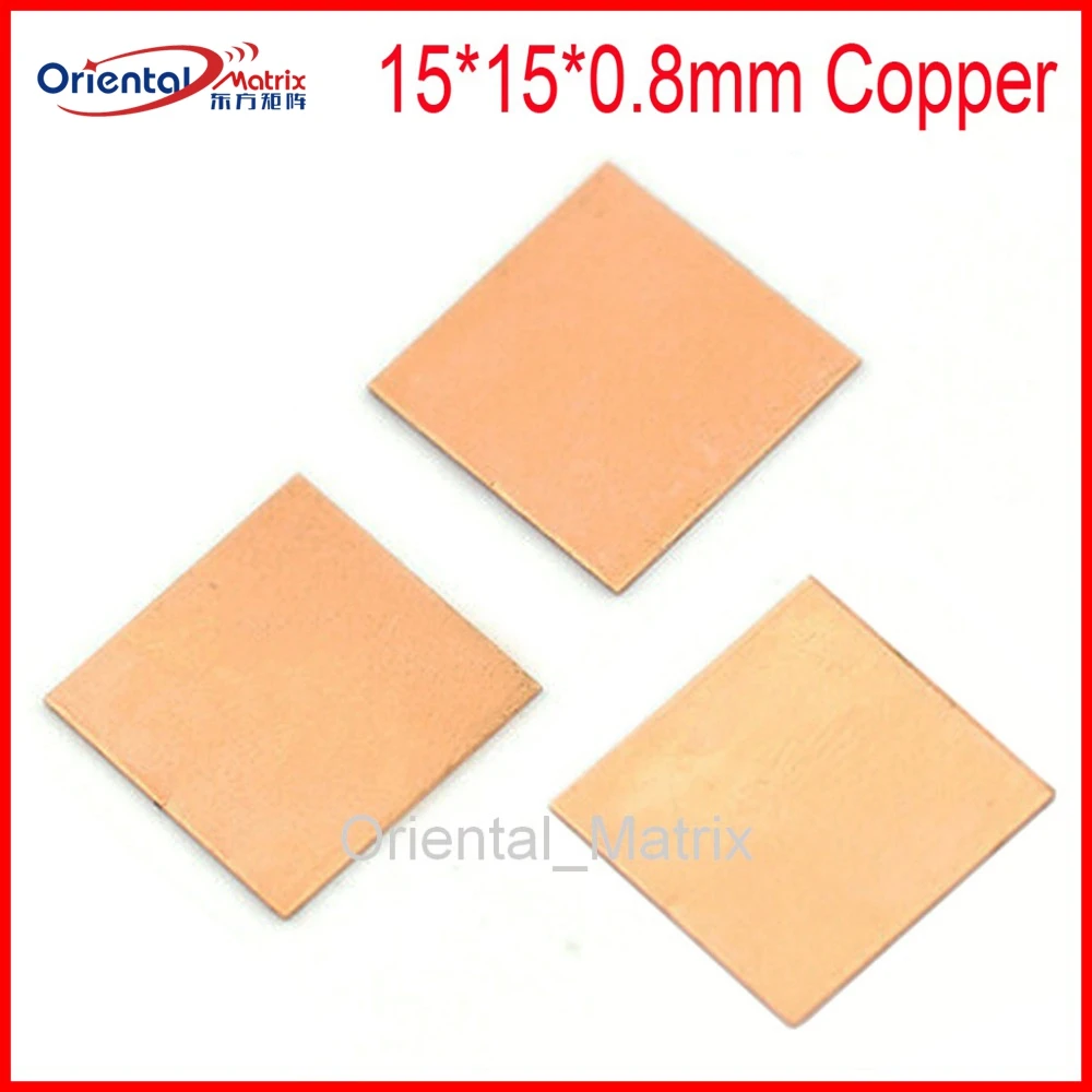 20pcs 15*15*0.8mm Copper Heat Sink Cooler,Thermal Cooling Shim ,Copper Shim,Graphics Thermal Pad Cooler