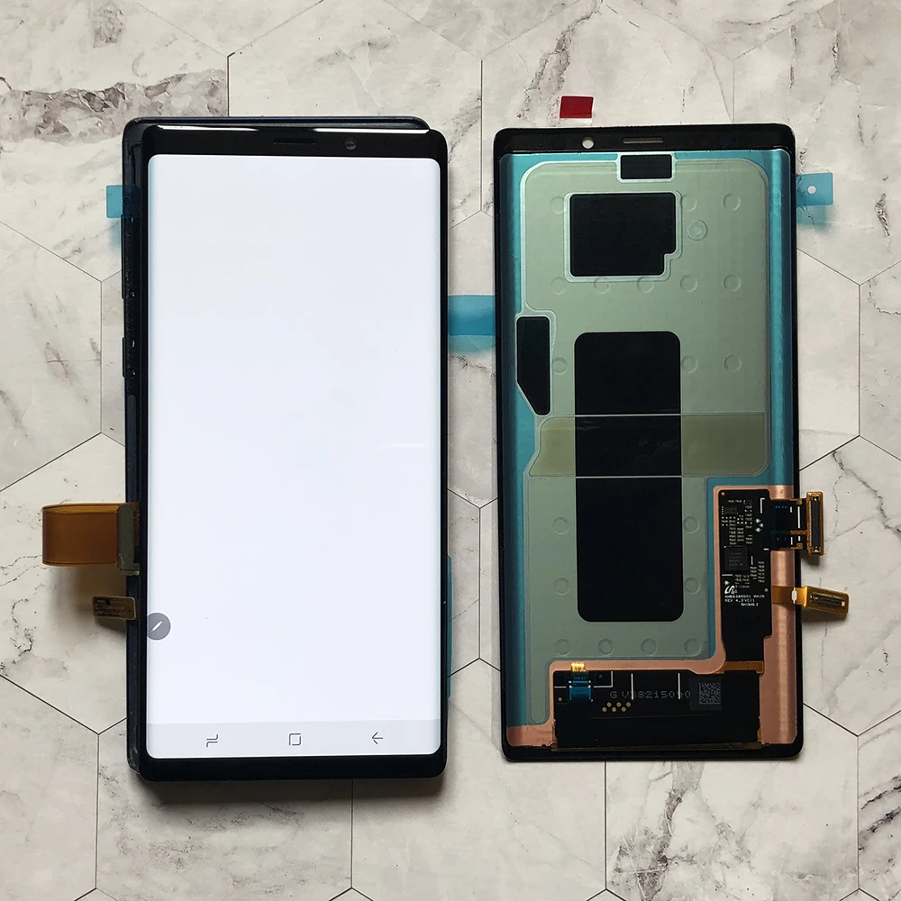 AMOLED LCD 6.4 inci, rakitan Digitizer layar sentuh tampilan untuk SAMSUNG GALAXY Note 9 N960F N9600 N960N