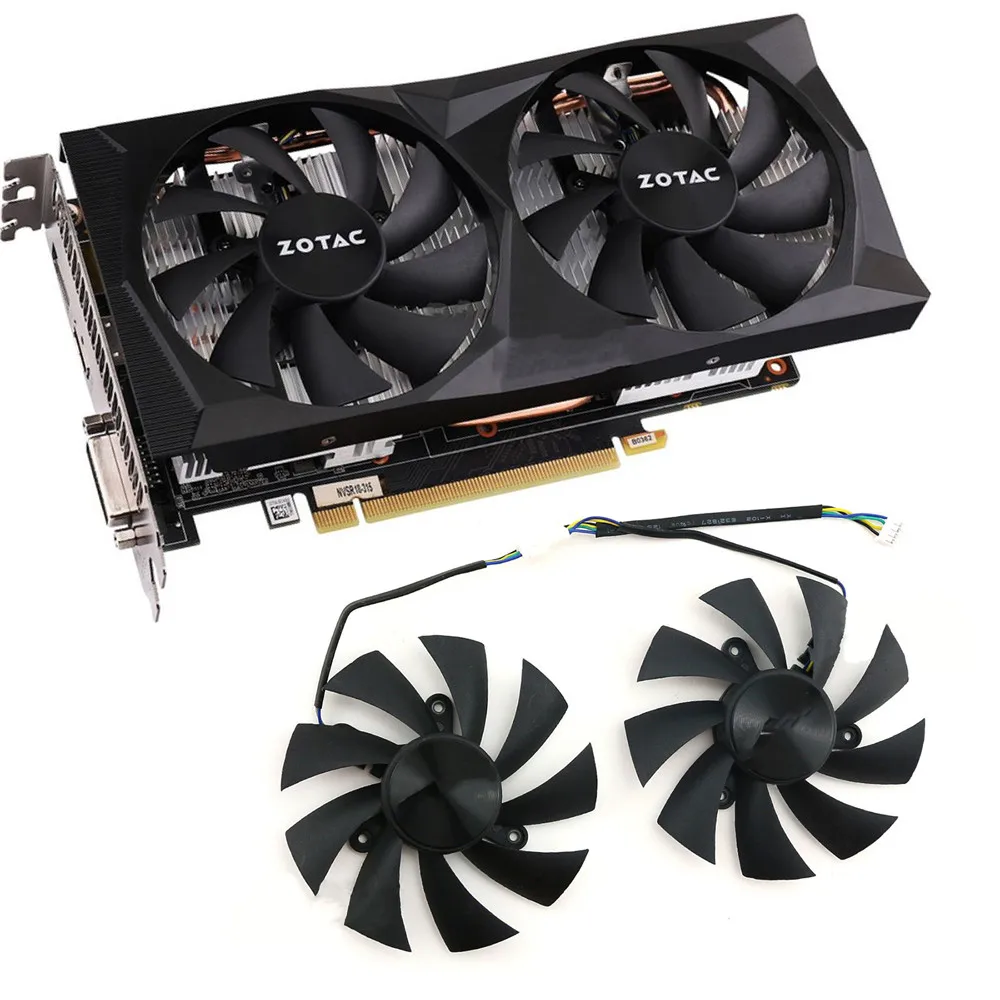 Zotac RTX 2060 2060s 1660 1660ti 구축함 HA HB 교체 수리 부품 그래픽 카드 냉각 팬 비디오 카드 쿨러 팬