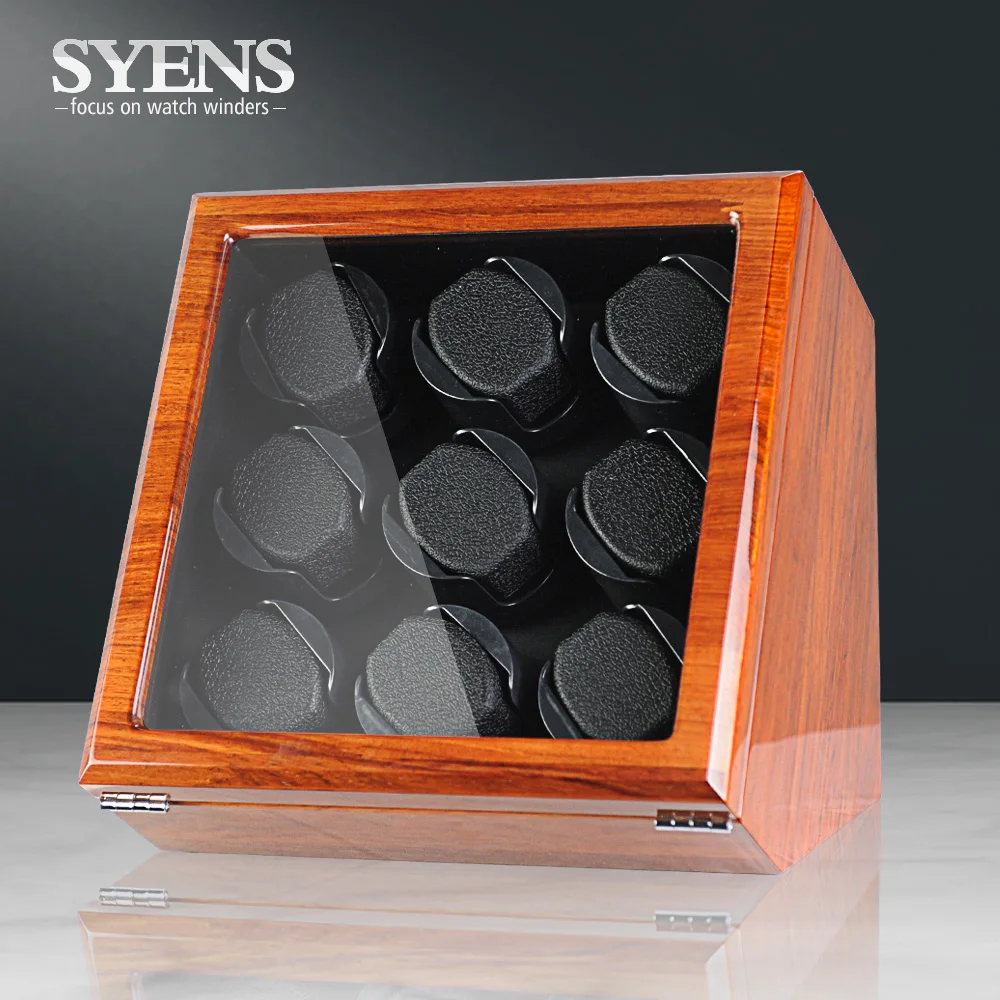 Deluxe Watch Winder box with Solid Rosewood Mabuchi motor box mechanical winders Automatic watch box for birthday gift