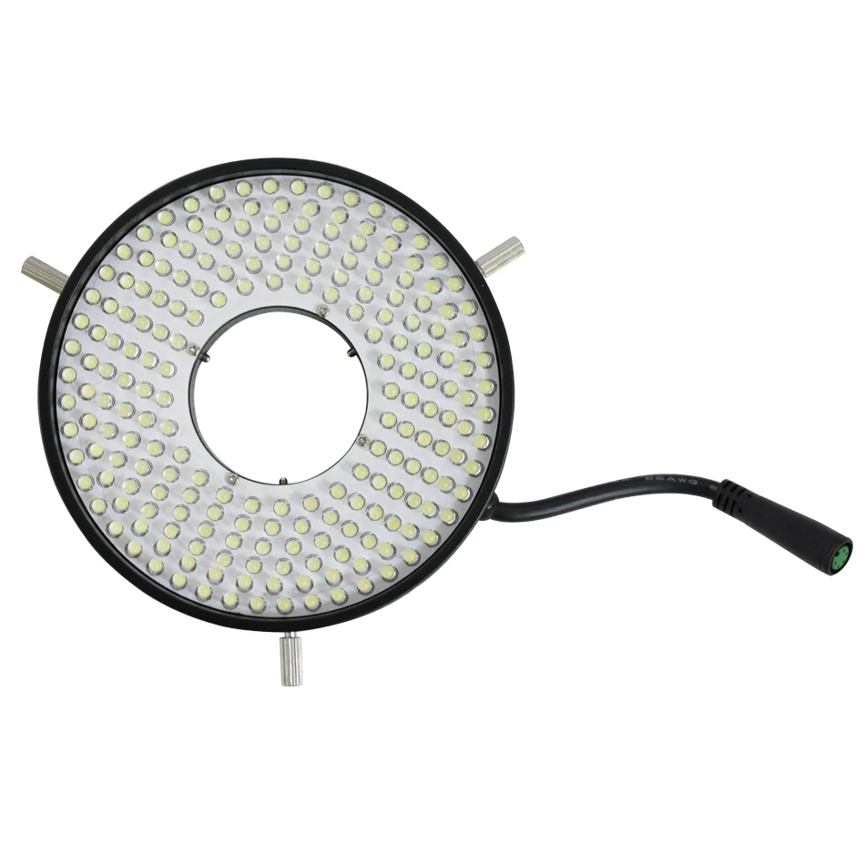 Imagem -02 - Roda de Quatro Rodas com Ajuste de Brilho Independente Lâmpada de 208 Grânulos Fonte de Luz Led Microscópio Industrial Iluminador de Anel