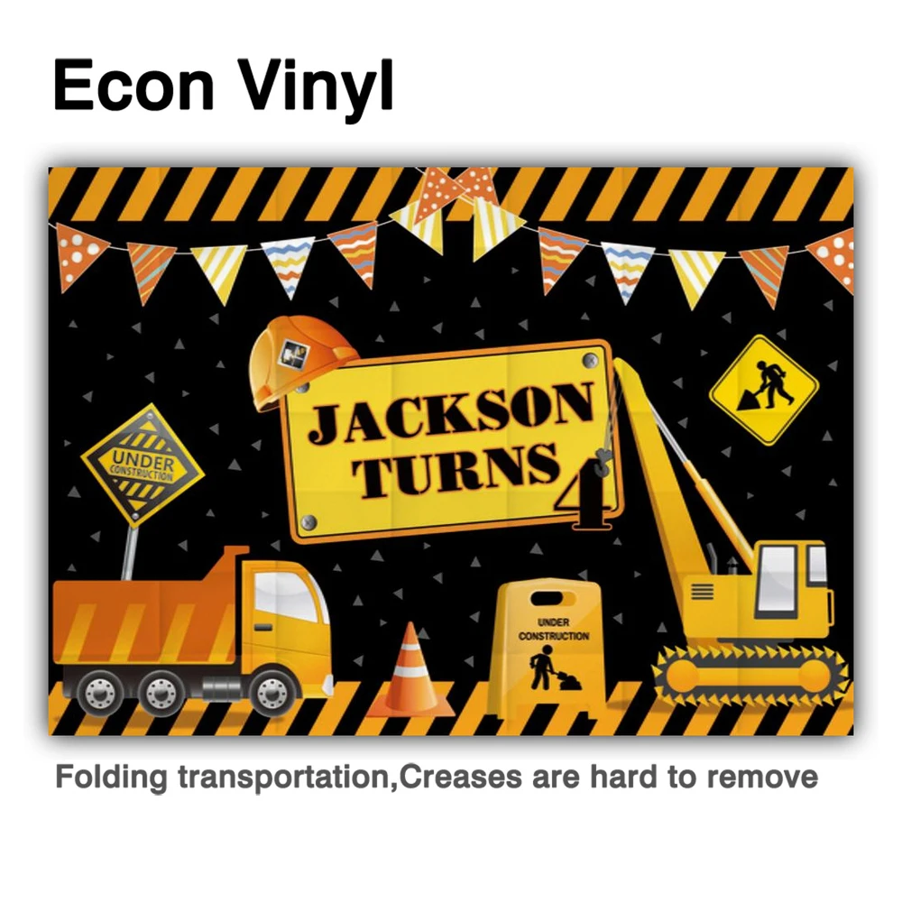 Allenjoy Glücklich Geburtstag Bau Partei Hintergrund Dump Lkw Foto Studio Vinyl Tapeten Junge Event Feier Photo