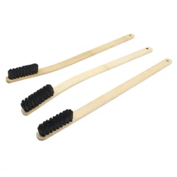 1 Pcs 40cm Car Engine Tire Wheel Rim Cleaning Brush Long Bamboo Handle Natural Auto Detailing Washer Car Cleaning Tools